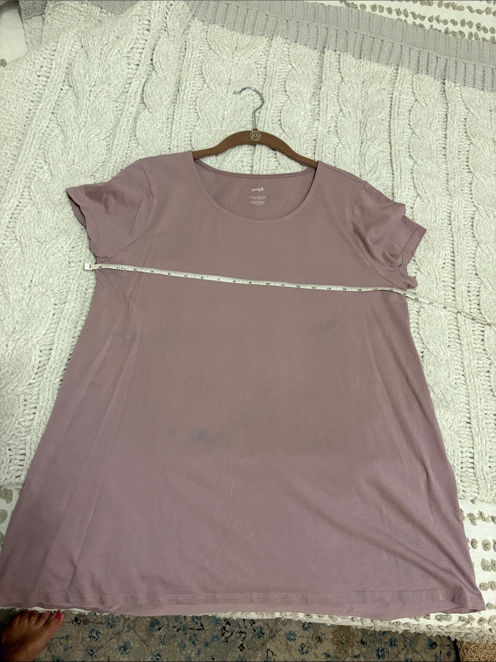 Women's Crewneck Short Sleeve Tee in Dusty Mauve